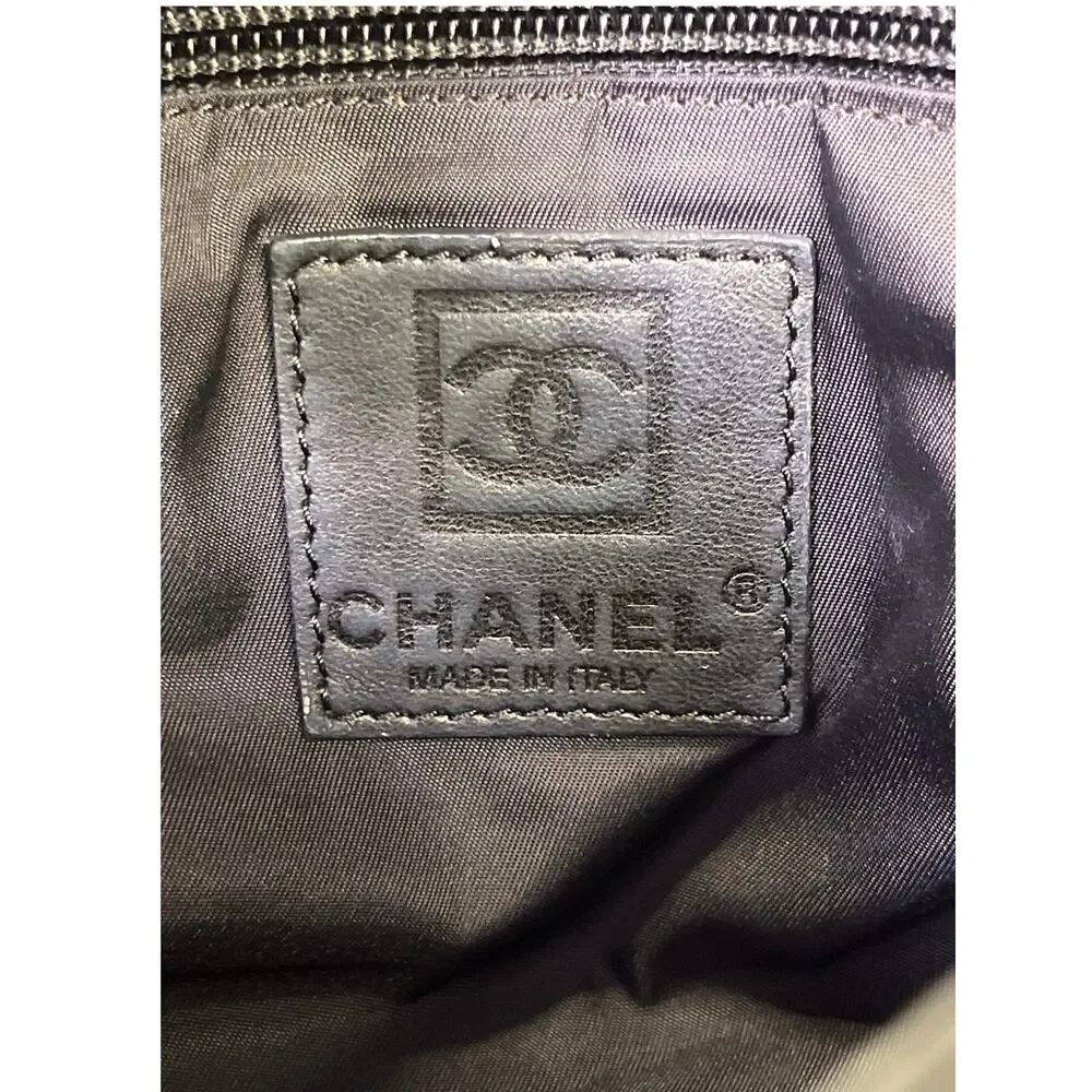 CHANEL Sport Line Black Quilted Nylon Messenger Crossbody Buckle Flap Bag